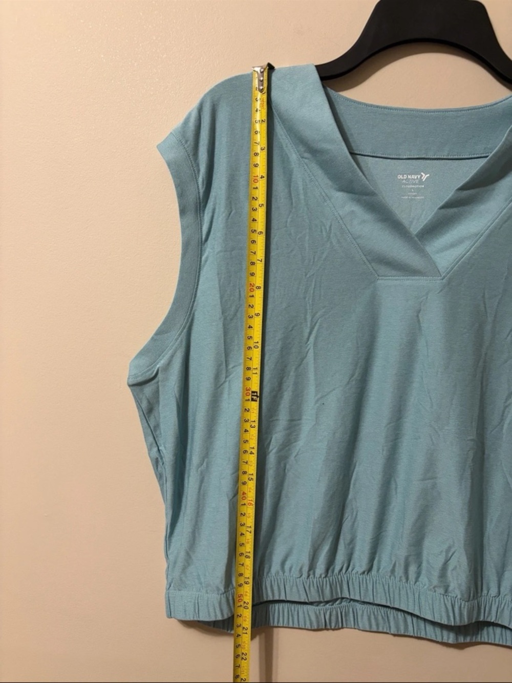 NWT Old Navy Teal V-Neck Sleeveless Boxy Tank Women’s Large - Picture 6 of 8